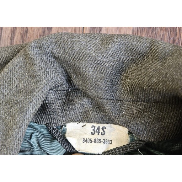 US Military Marine Corps Green Wool Uniform Overcoat Size 34s Goodstein Bros. - Picture 8 of 16